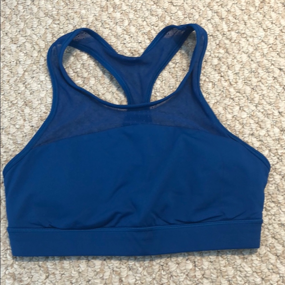 Blue lululemon sports bra